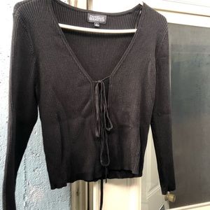 Danielle Bernstein open front sweater
